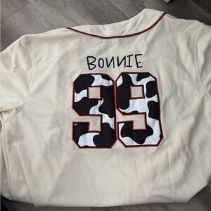 Cream Jersey with Cow Print Number